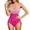 X2 Pink, variant on Ticikt Women Cutout One Piece Swimsuit, Twist Front Tummy Control High Waist Color Block Bathing Suit,Black,XXL