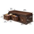 thumbnail image 5 of Banc de Rangement avec Coussin et Trois Bacs - Espresso w/Espresso, 5 of 5