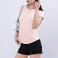 thumbnail image 5 of Blczomt Summer Spring Tops for Women Basic Plain Tee Shirt Crew Neck Short Sleeve Pink Casual Ladies Tops, 5 of 5