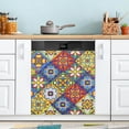 thumbnail image 5 of Coolnut Mexican Talavera Dishwasher Magnet Cover, Magnetic Refrigerator Panel Decal Wash Machine Front Door Decorative Cover for Home Kitchen Farmhouse Decor, 23"x 26", 5 of 6