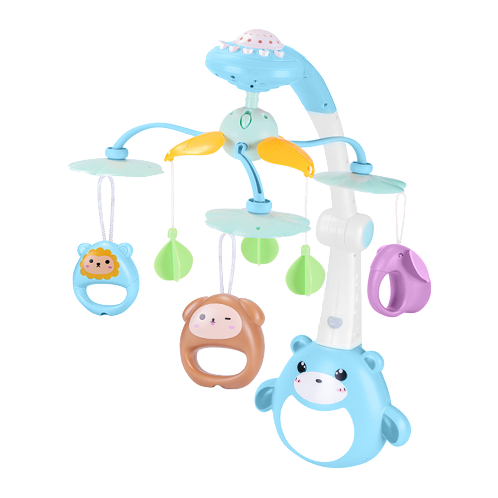 Baby Crib Mobile with Remote Control Musical Box Night Light Rotate