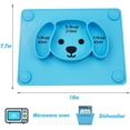 thumbnail image 3 of Mantel individual de silicona para bebé, plato de alimentación antideslizante para niños pequeños, con fuerte succión, se adapta a la mayoría de las bandejas de sillas altas, 3 of 3