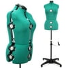 GEX 13 Dials Green Adjustable Dress Form Sewing Display Female Mannequin Torso Stand Large