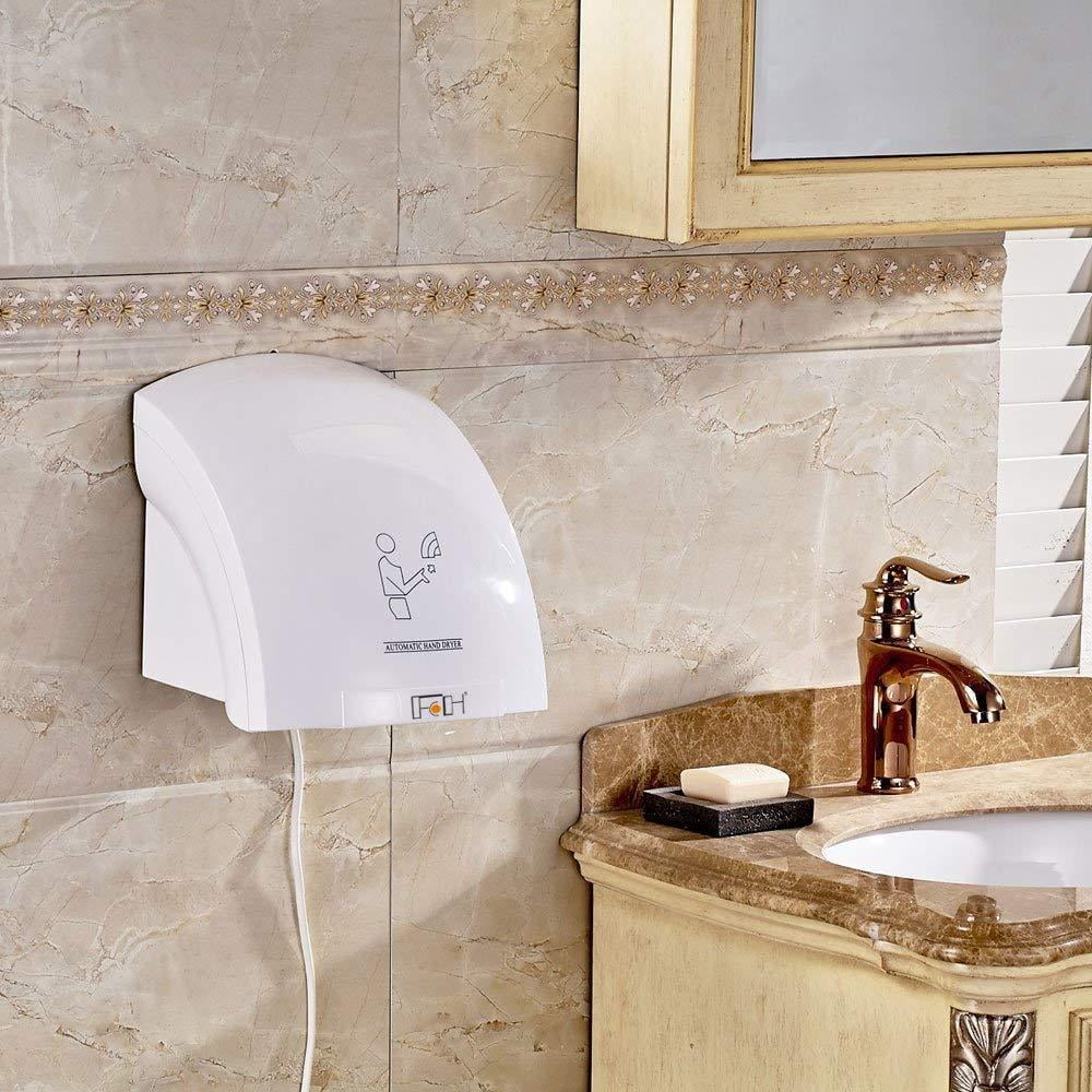 New Portable Waterproof Automatic Hand Dryer White for bathroom /& home US