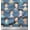 Dusty Blue, variant on Soimoi Green Cotton Duck Fabric Women Face Human Figure Print Fabric by the Yard 42 Inch Wide