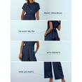 thumbnail image 5 of DOKOTOO Jumpsuits for Women One Piece Elegant Front Crisscross Wide Leg Jumpsuits Dressy Casual Ladies Jumpsuit, 5 of 10