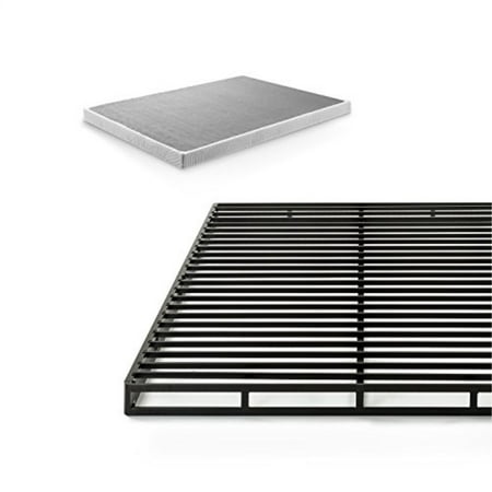 Zinus 4 Inch Low Profile Quick Lock Smart Box Spring/Mattress Foundation/Strong Steel Structure/Easy Assembly, Queen