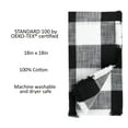 thumbnail image 6 of Mainstays Buffalo Plaid Woven Cotton Napkin, 4 Piece, Black and White, 6 of 8