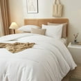 thumbnail image 3 of MERITLIFE White Comforter Queen Size Set, Lightweight Plain Bedding Comforters Sets, All Season Fluffy Bed Set (90x90In Comforter & 2 Pillowcases), 3 of 7
