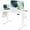 White, variant on Seang Electric Standing Desk, Adjustable Height Stand up Desk with 3 Memory Presets, 48x24 Inch Sit Stand Desk with Splice Board for Home Office Computer Workstation, White Frame/White Top