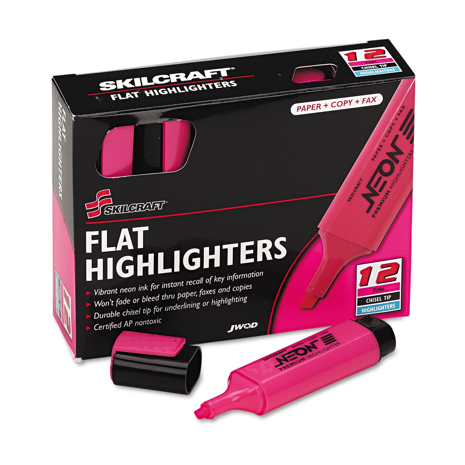 SKILCRAFT Fluorescent Pink Highlighter