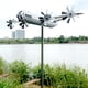 thumbnail image 3 of Molino De Viento De Avión De Metal Wdftyju Escultura De Energía Eólica 3D, 3 of 8
