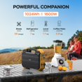 thumbnail image 3 of Central eléctrica portátil BLAVOR DS-S1600 1024Wh con panel solar, 3 of 8