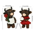 thumbnail image 3 of Moocorvic 2Pcs Resin Highland Cow Figurine, Valentine's Day Gifts for Couple, Farmhouse Wedding Table Centerpieces Decorations, 3 of 5