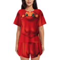 thumbnail image 1 of Goofa Pokemon Pattern Womens Cotton 2 Piece Pajamas Set Classic Short Sleeve Pjs Set Soft Button Down Sleepwear Loungewear-X-Large, 1 of 6