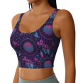 thumbnail image 2 of Sigee Purple Dreamcatcher1 for Womens' Sports Vest with Performance Stretch and Quick Dry Fabric, High Elasticity Running Bra Workout Crop Tank Tops-XX-Large, 2 of 8