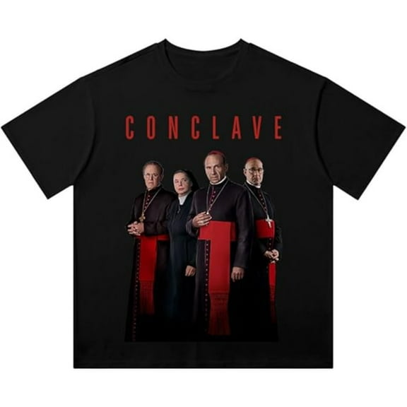 Conclave Movie T-Shirt Crewneck Cotton Tee Women Men Casual Short Sleeve Fashion Clothes