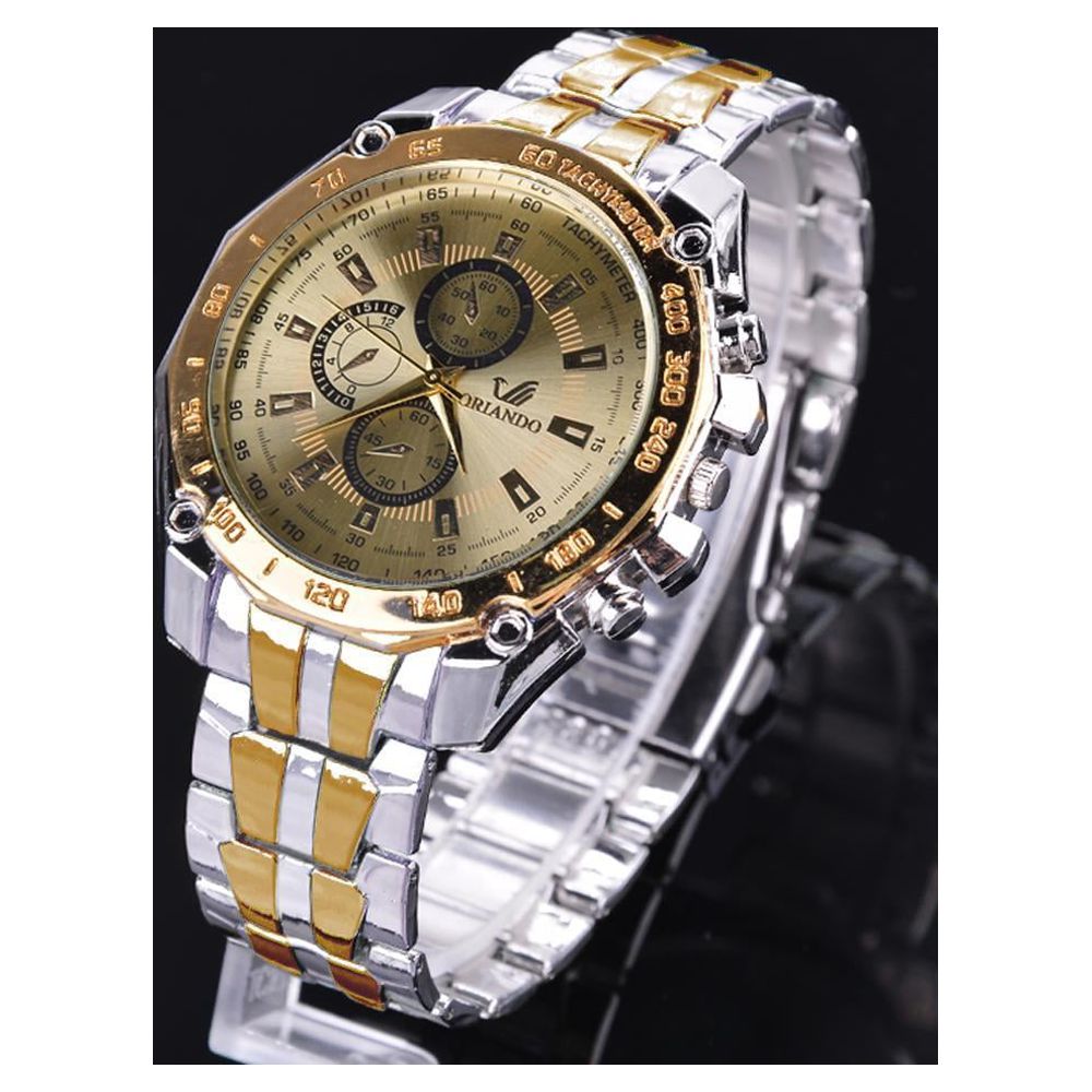 Men Wrist Watch Fashion Stainless Steel Luxury Sport Analog Quartz Clock - image 2 of 2