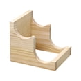 thumbnail image 3 of Portabotellas de madera, botellero, expositor para bar, despensa y escritorio 2 ranuras color madera, 3 of 9