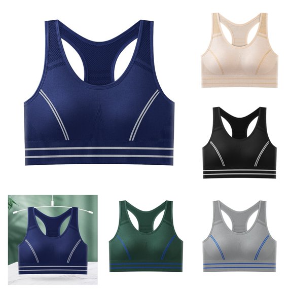 SPZTSX Sports Bras for Women Cotton Racer Back Bra Stretch Pullover Workout Everyday Bras Medium Impact Supports Bralettes