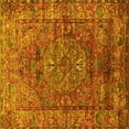 thumbnail image 1 of Ahgly Company Indoor Square Oriental Yellow Industrial Area Rugs, 6' Square, 1 of 4