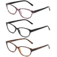 3 Pairs Women Bifocal Reading Glasses Cateyes Reading Glasses in Pouch