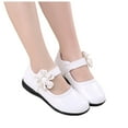 thumbnail image 5 of Upioiwer Toddler Girl Mary Jane Student Oxford Shoes-Little Girl School Uniform Shoes Princess Dress Shoes for Wedding Graduation Party Birthday White 3, 5 of 6