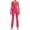 Hot Pink, variant on SRZYMJ Women's Sleeveless Jumpsuit for Yoga Fitness and Casual Wear with Flare Leg Design in Versatile Plus Size Romper
