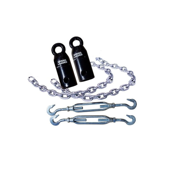 Torklift Turnbuckle S9000 Basic; Use With Frame Mounted Tie Down; Standard Hook and Hook Style; Without Handle; Non-Locking; Raw; Forged Steel; Set of 2
