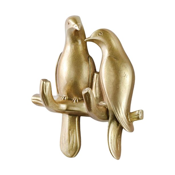 Perchero decorativo con forma de pájaro, moderno, portátil y creativo, con diseño de animales L oro