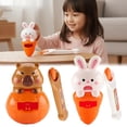 thumbnail image 2 of Cute Cartoon Animal Feeding Toy Set, Simulated Stress Toy Food Feeding Home Gift Game, Relief, 2 of 8