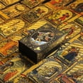 thumbnail image 5 of (B)78 cartas de tarot con guía, baraja clásica de tarot Rider Waite de PVC resistente al agua, antiarrugas, con lámina de oro de lujo, con caja exquisita para principiantes, 5 of 5
