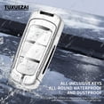 thumbnail image 3 of Zinc alloy+leather Car Key Case For Volkswagen F 3 Buttons key case Touareg 2018 -2021 Smart Remote Key 360° Full Cover Protecti, 3 of 29
