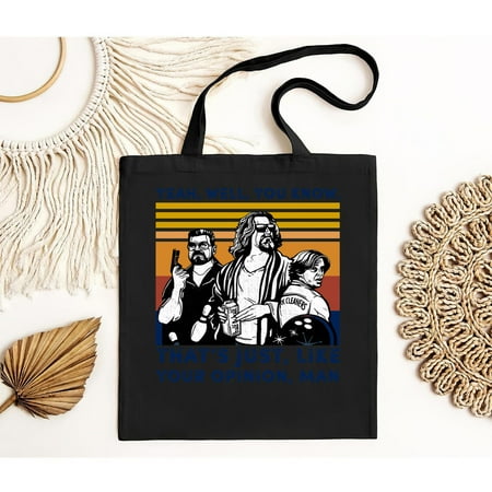 vintage The Dude Your Opinion Man The Big Lebowski Tote Bag Funny Yeah Well You Know Bestseller Top Cool Gift B90  soft-style t-Bag-TH8347
