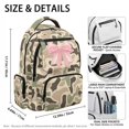 thumbnail image 4 of Pzuqiu Green Camo Pink Bow School Backpack for Girls with Lunch Box 12-14 Girls High School Bookbag Set of 4 with Lunch Tote Bag Pencil Case Water Bottle Holder Kids Schoolbags 5th Grade/6th Grade, 4 of 7