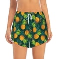 thumbnail image 2 of Pofeuu Pineapples with Palm Leaves Print Women's Athletic Shorts Running Workout Shorts Tummy Control Quick Dry Gym Shorts with Pockets Double layer sports shorts-XX-Large, 2 of 7
