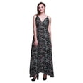 thumbnail image 1 of Bimba Floral Femmes Été Imprimé V Cou Long MaxiDressHoliday Resort Wear-XXX-Large, 1 of 5