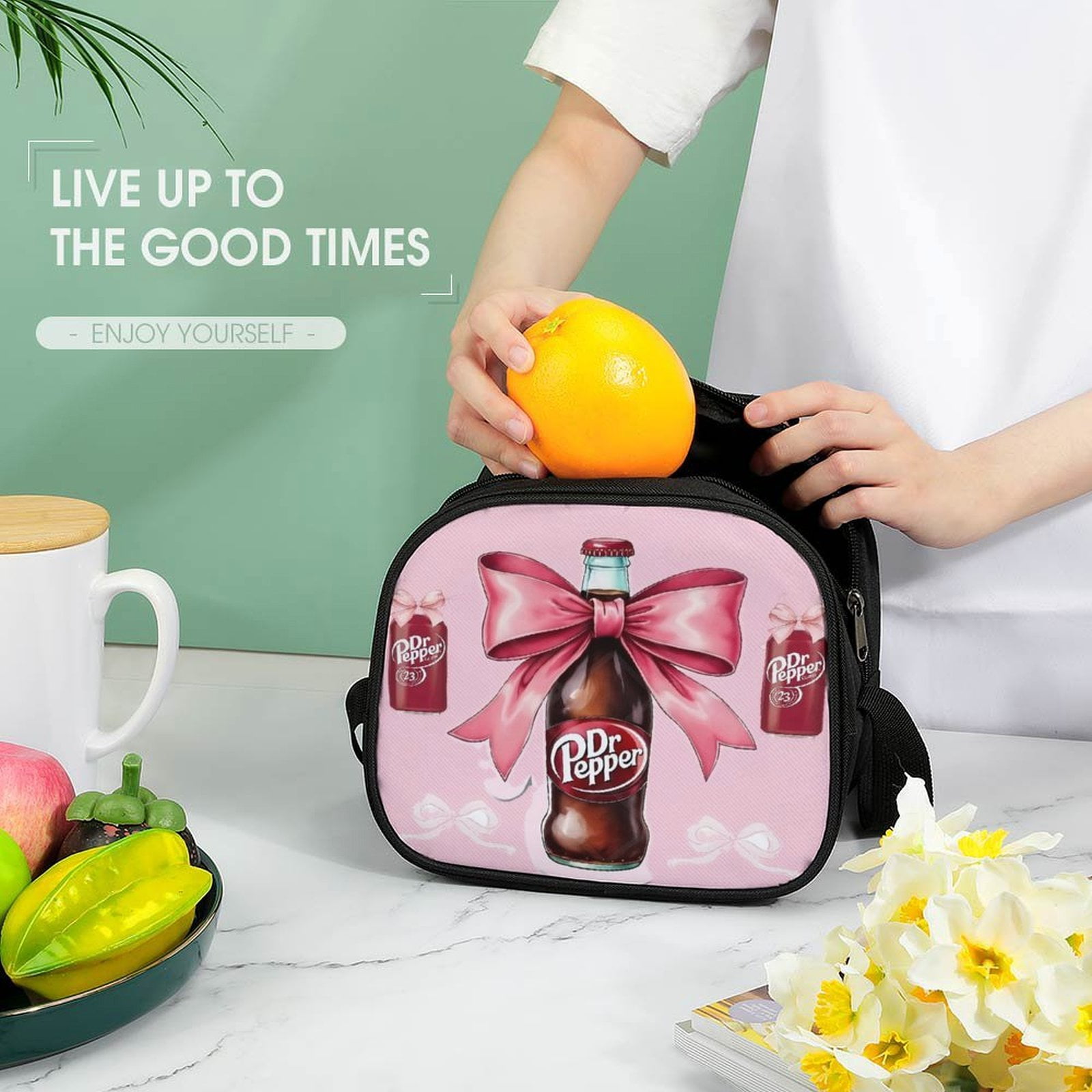 Dr.Pepper Cartoon Lunch Bags Are Suitable For Work Travel And Outdoor Activities One size