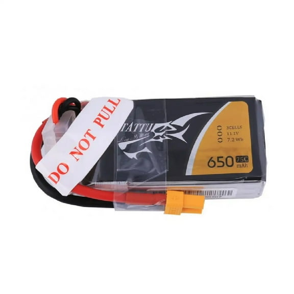 Tattu 3S 650mAh 75C 11.1V LiPo Battery w/XT30 Plug