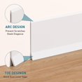 thumbnail image 4 of Base de pared de vinilo Pattengo de 10 cm, moldura para zócalo, 6 m, color blanco, 4 of 8