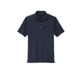 thumbnail image 3 of MERCER+METTLE Unisex Stretch Jersey Polo | Short Sleeve Work Polo for Men & Women, Moisture Wicking Jersey Shirt - Night Navy L, 3 of 4