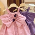 thumbnail image 4 of Rggeeun Girls Summer Dresses With 3D Adjustable Straps Bowknot Casual Dresses Toddler Kids 2 10 Versatile O-Neck Sundress, 4 of 8
