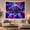 Advancing Starship, variant on Futuristic Space Fighter Leading Escort Craft in Purple Galaxy, Dreamy Psychedelic for Space Lovers, Sci-Fi Wall Art, Birthday Gift Tapestry Wall Hanging for Game Room and Teen Bedroom