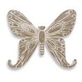 thumbnail image 1 of Key West Tropical Butterfly, Rustic Metal Wall Decor, Bas Relief Sculpture, Antiqued Finish, Distressed Weathered Beige, Artisinal Hand Crafted Iron, 8 5/8 x 7 1/2 Inches, 1 of 4