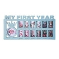 thumbnail image 2 of Baby Picture Frame My First Year Frame Baby Photo Frame 12 Month Baby Keepsake Frames Monthly Milestone Desktop Picture Frame for Photo Memories Baby 1st Birthday (Blue), 2 of 7