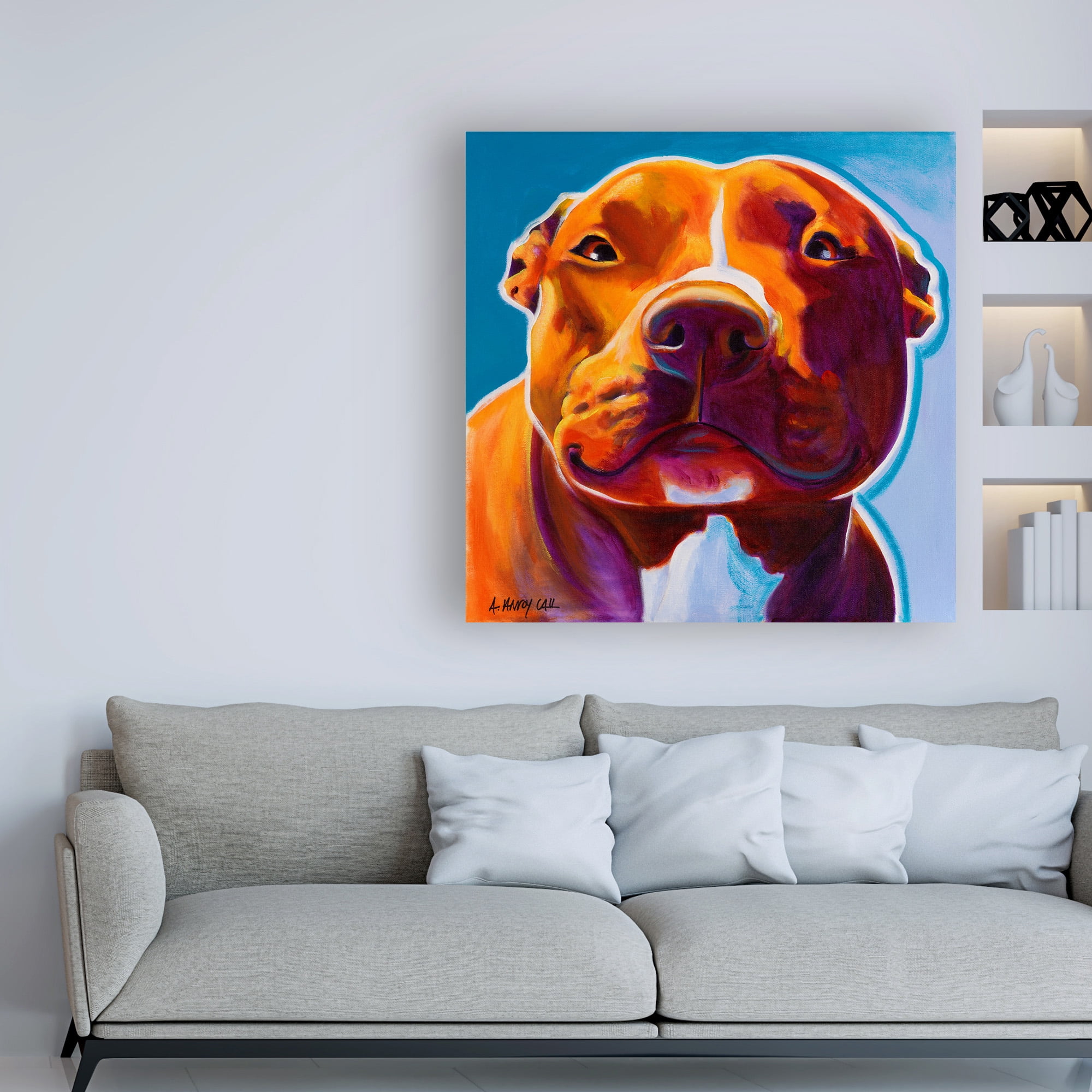 Trademark Fine Art 'Scarlett Pet Dog' Canvas Art by DawgArt