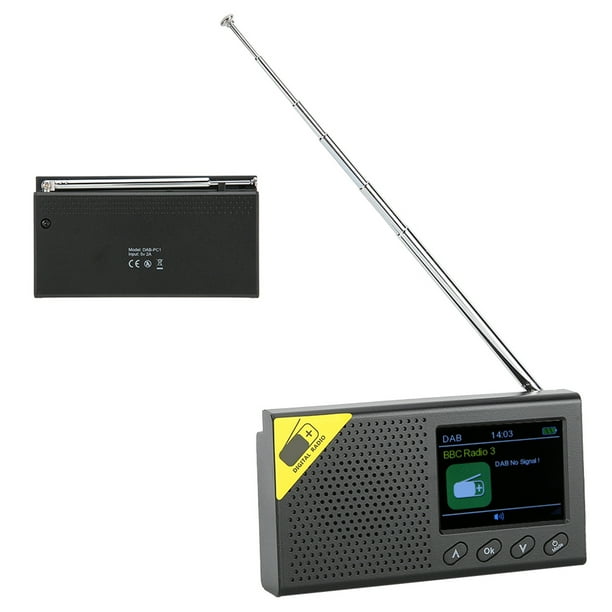 Radio digital portátil Bling Bling con pantalla LCD de 2,4 pulgadas y salida estéreo DAB