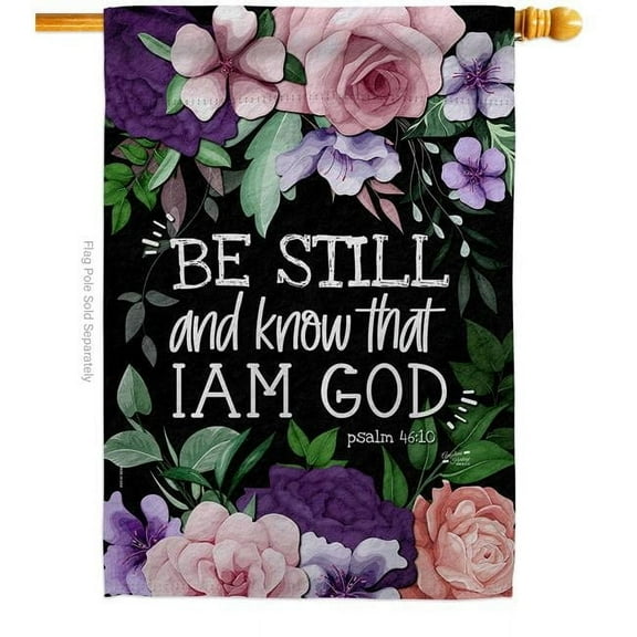Angeleno Heritage H130387-BO 28 x 40 in. I Am God Religious Bible Verses Double-Sided Vertical Decoration Banner House & Garden Flag - Yard Gift