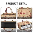 thumbnail image 4 of Large Capacity Tote Bag,Pioneer Flower Floral Print Pattern Handbag Fashion Luxury Tote Bag,15.7"x13"x 5.1" Inches,Laptop Compatible, 4 of 6