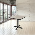 thumbnail image 5 of Hampden Furnishings Bennet Collection Steel Frame 36" Square Top, X Base, 30" Height Cafe Table, Black Frame/Grey Nebula Top, 5 of 5